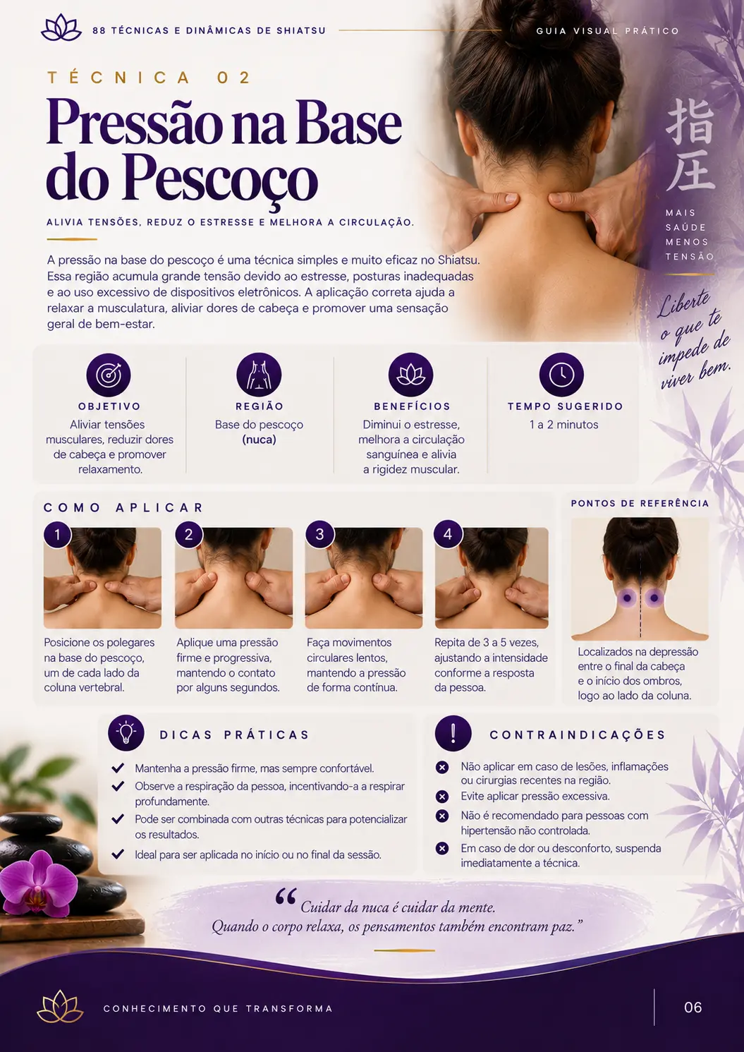 Página do material: Técnica 02 — Pressão na Base do Pescoço